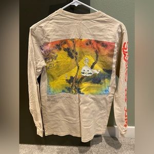 Kids see ghosts long sleeve - size small, beige